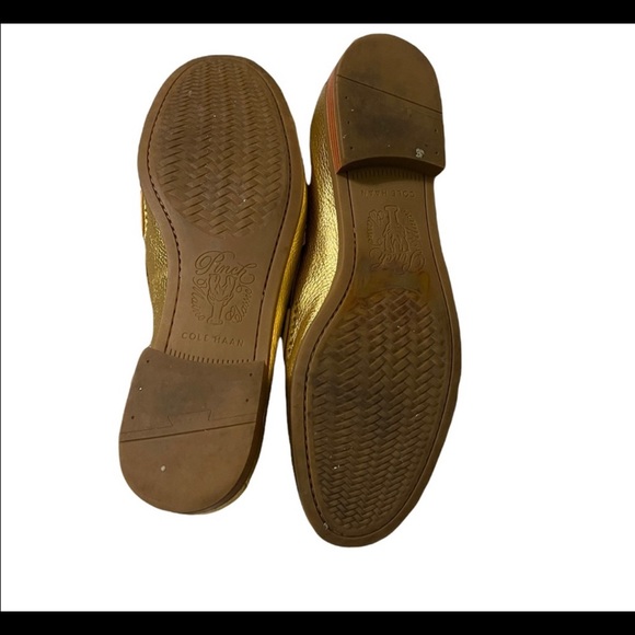 Cole Haan Gold Penny Loafers - Picture 4 of 4